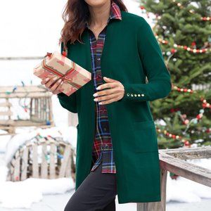Appleseed's NWT - Madison Cardigan - Deep Spruce - XL